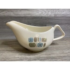 Vintage Atomic Gravy Boat Temporama Canonsburg Pottery  1950s